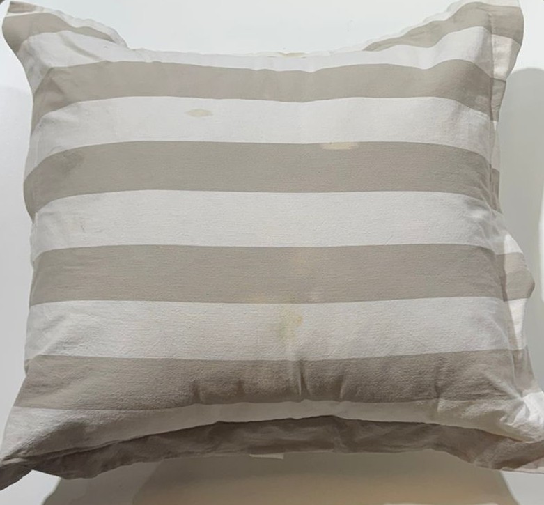 Almohadon a Rayas Gris y Blanco